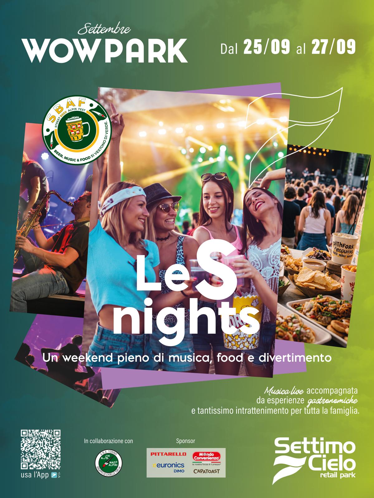 Volantino LeS nights WOW PARK Settimo Cielo 25-27 settembre